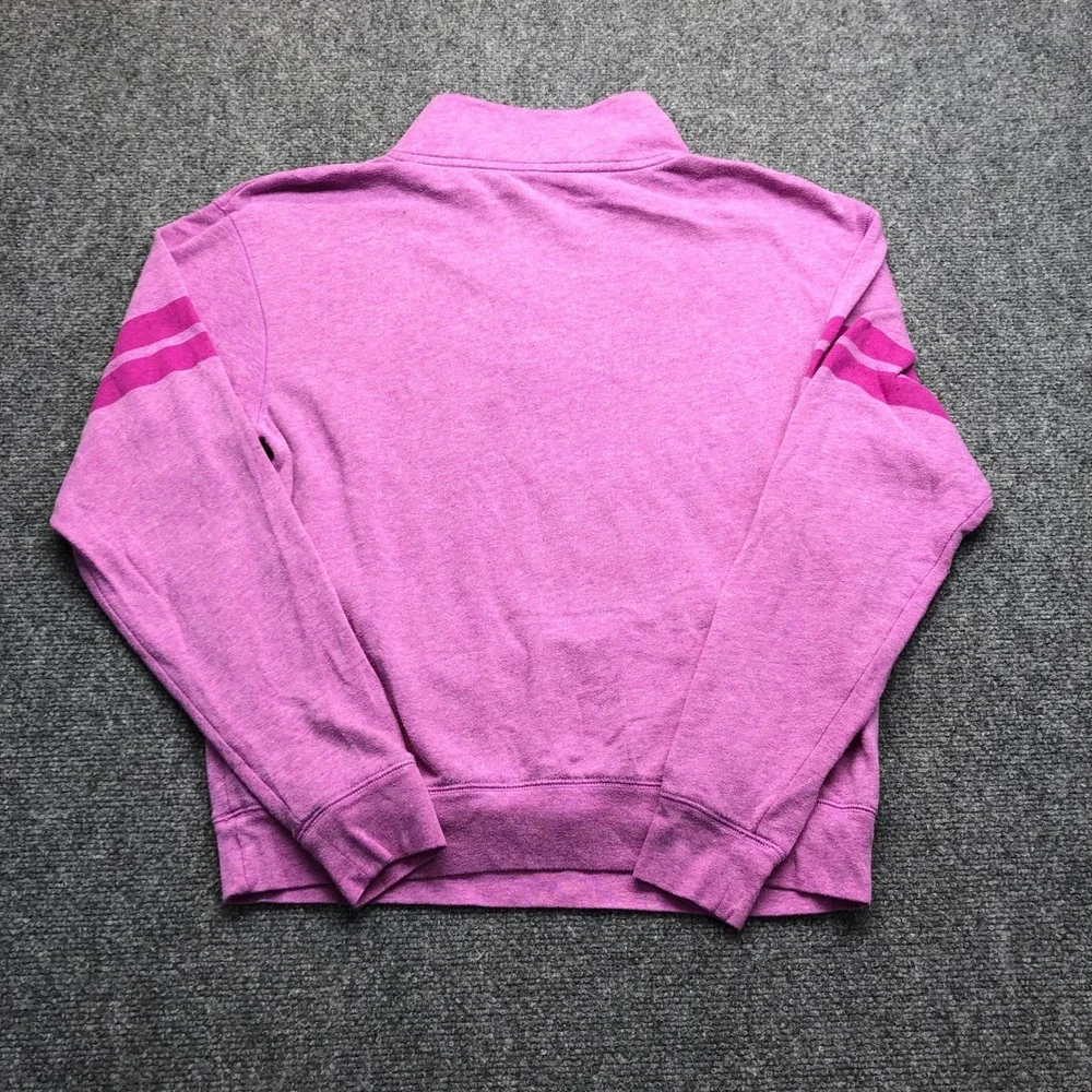 Victorias Secret PINK Quarter Zip Pullover Sweatshirt Purple Logo Small